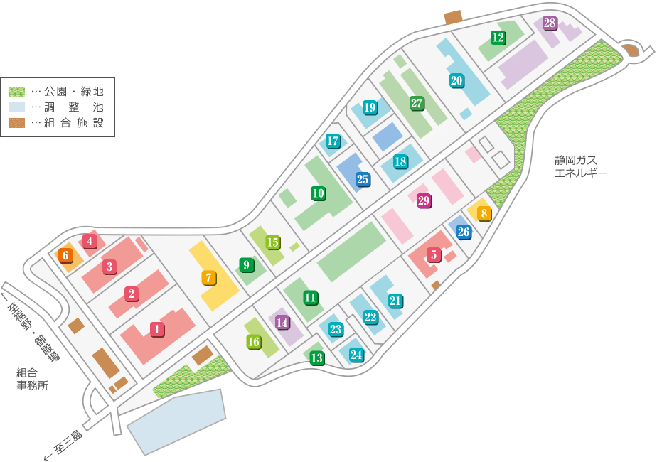 組合企業一覧案内図